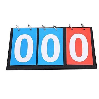 VGEBY 2/3/4 Digit Portable Flip Sports Scoreboard, Portable Table Top Scoreboard Score Flipper 0-99 Multifunctional f¨¹r Table Tennis, Basketball(3-Digit)