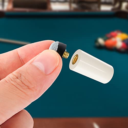 GSE Games & Sports Expert 10 Pieces 12mm/13mm Billiard Pool Tips, Soft/Hard Screw-on Tips Replacement or White Pool Cue Stick Nylon Ferrules Replacement - size: 12mm, style: Nylon Ferrules