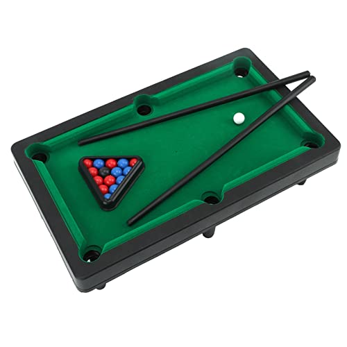 Mini Billiards Table, Portable Desk Pool Game, Compact Tabletop Billiards Set for Office Home Use Adults Kids