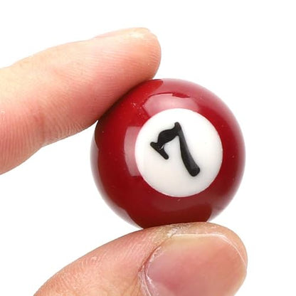 16PCS Billiard Ball Mini Size 2.5cm/0.98inch Resin Pool Balls Set Pool Table Accessories for Replacement