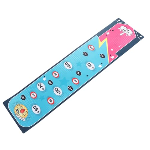 Tabletop Bowling Game Bowling Toy Desktop Set Portable Family Game Mat Indoor Play Strategic Hand Eye Coordination with Anti Slip Plastic Cloth for Kids Teens