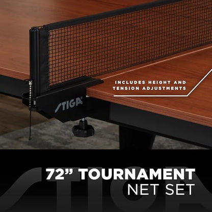 STIGA Ultra Indoor Table Tennis Table – 18mm Woodgrain Ping Pong Table with Steel Frame, Tournament Net & Post, Adjustable Leg Levelers, Modern Furniture-Style Design