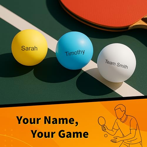 Uberpong Personalized Ping Pong Balls, Custom Text or Message, Party Gifts - color: Blue, size: Pack of 10