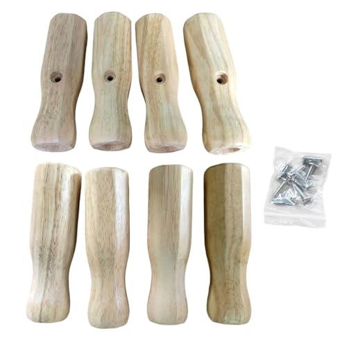 Table Soccer Handle, 8Pcs Wood Soccer Handle Grip Foosball Table Top Game Replacement Handle Part Foosball Accessories - color: natural wood color