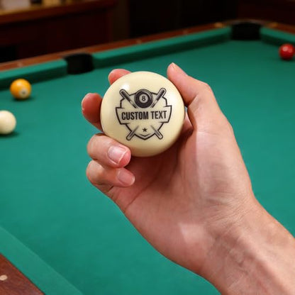 Personalized Cue Ball, Billiards Cue Ball – Customized Pool Ball,Custom Pool Table Accessory,Gift for Dad Husband Billiards Player, Father's Day Wedding Birthday - color: Custom Double-Sided