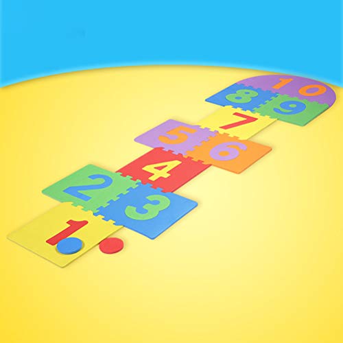Game Mats for Kids - Children Giant Hopscotch Mat Game Kids Soft EVA Foam Interlocking Tiles Indoor Garden Family Game Toys