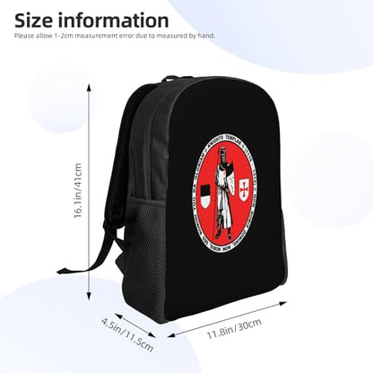 Knights Templar.Jpeg Backpacks For Men Women Book Bag Travel Hiking Camping Work Lightweight - color: Ye16