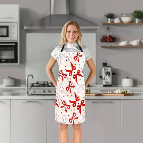 Castle Fairy Cute Rabbit Deer Kitchen Apron - color: Baseball Red