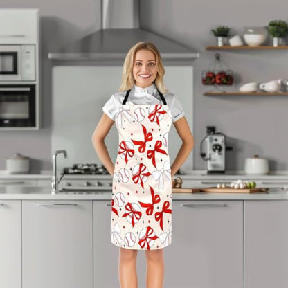 Castle Fairy Cute Rabbit Deer Kitchen Apron - color: Baseball Red
