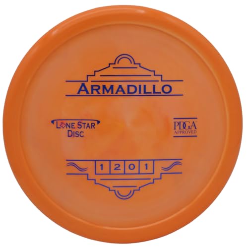 Lone Star Disc Alpha Armadillo | Straight Disc Golf Approach Disc | Durable & Smooth Premium Plastic | Perfect for Short Approach Shots | Colors May Vary