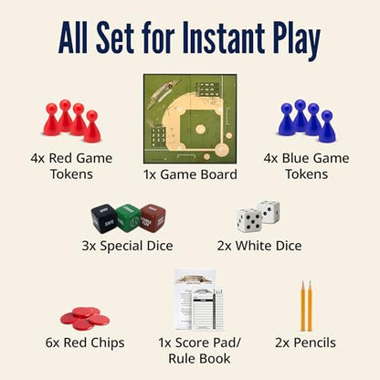 Baseball Gifts for Boys 8-12, Baseball Board Games for Kids and Adults with Dice, Tokens, & Score Pad, Fun Indoor Game with Basic and Advanced Play, Family Friendly Sports Board Game for All Ages