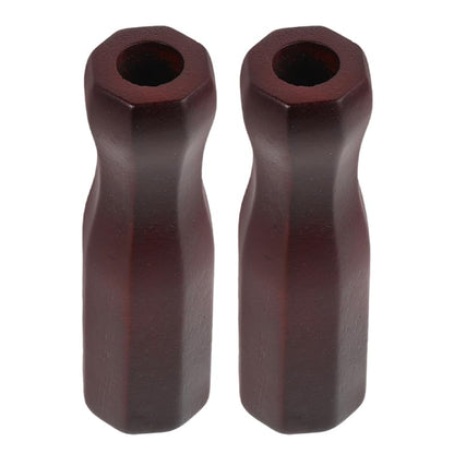GALPADA 2Pcs Wooden Foosball Table Handles Octagonal Replacement Parts for Indoor Soccer Machine Rods Non-Slip Grip Wine Red