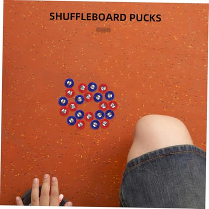 24pcs Mini Shuffleboard Toy Tabletop Pucks Bright Colors for Boys and Girls Shuffleboard Accessory