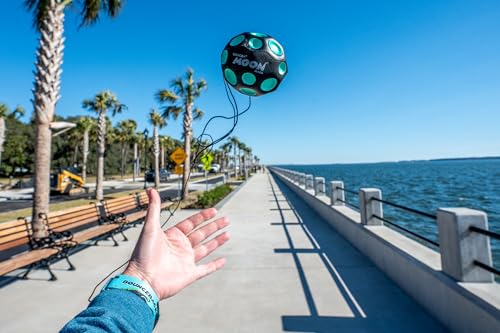 Waboba Bounceback Returning Black and Blue Moon Ball Hyper Bouncy Balls, Extreme Bounce and Fun, Super High Bouncing Ball for Active Play and Outdoor Games - style: Blue