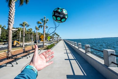 Waboba Bounceback Returning Black and Blue Moon Ball Hyper Bouncy Balls, Extreme Bounce and Fun, Super High Bouncing Ball for Active Play and Outdoor Games - style: Blue