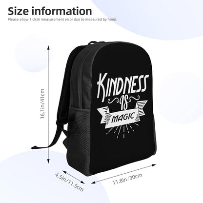 Kindhess Is Magic World Kindhess Day Inspirational Quote About Kindness Inspirational Backpacks For Men Women Book Bag Travel Hiking Camping Work Lightweight - color: Ye23