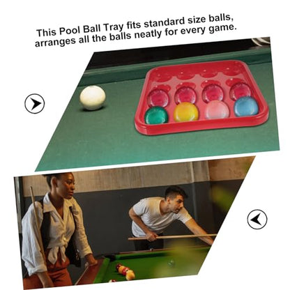 POPETPOP Billiard Storage Tray Pool Billiard Accessories Balls Snooker Pool Ball Holders Billiard Ball Holder - color: Red