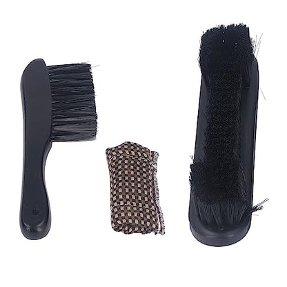 Billiards Pool Table and Rail Brush Set, Cue Cleaning Cloth, Club Wipe Dry Cloth, Pool Table Accessories Brush Kit for The Cleaning and Maintenance of Billiard Tables - color: Black