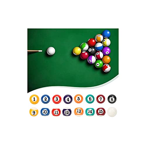 CUEA Children Billiard Ball Toy 2.5CM Billiard Ball, 16pcs Set, Multicolor, Plastic, Pool, 2.5cm/0.98inch