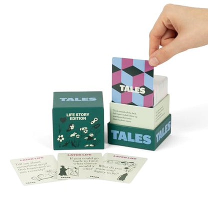 TALES 150 Life Story Interview Kit, Conversation Cards, for Grandparents, Parents, Families, Adults, Game Night, Road Trips, Dinner Table, Getting to Know You (New Edition) - color: Life Story Modern