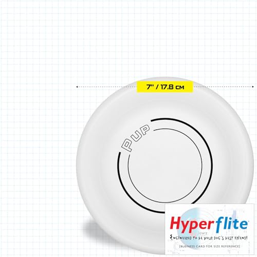 Hyperflite Pup Jawz Puncture Resistant Dog Flying Disc, Small Dogs | Puncture Resistant, Competition Approved | 7-inch, 90g | Small Dogs | Blue - color: blue