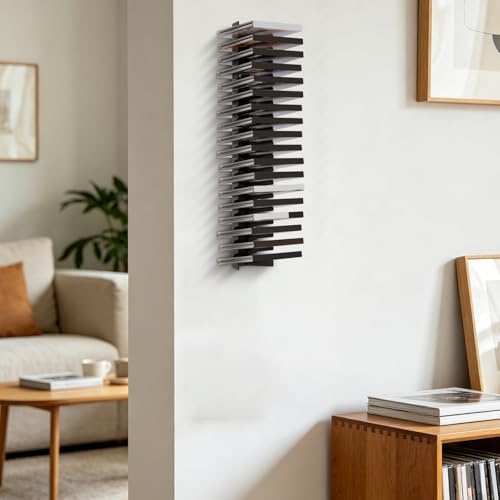 4pcs Video Game Storage Wall Mount - Heavy-Duty Steel Game Case Holder - Media Storage Shelves for Small Spaces Living Rooms Gamer Room