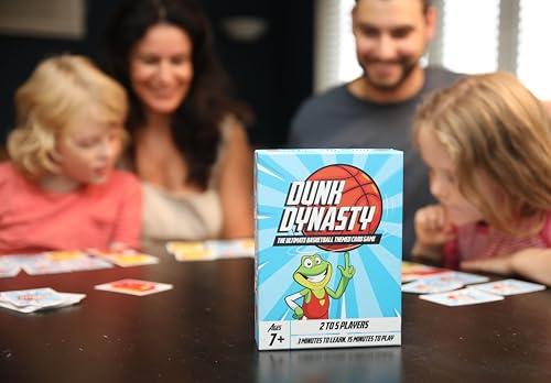 Dunk Dynasty – The Ultimate Basketball Card Game! Strategic Card Game for Kids and Adults. Great for Parties and Game Nights. 2-5 Players, Ages 7+.