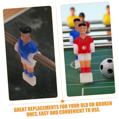 8pcs Foosball Figures Replacement Parts Table Soccer Players Resin Football Men for Standard Rods Red Blue