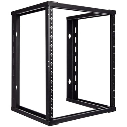 NavePoint 12U Wall Mount Rack - Server Rack for 19 Inch IT Equipment Open Frame Rack – Network Rack for AV & Server Equipment 16” Deep Rack, Black - size: 12U