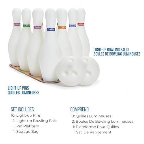 Eastpoint Sports Light Up Bowling Set – Indoor LED Bowling Game for Kids, Families, and Parties