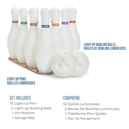 Eastpoint Sports Light Up Bowling Set – Indoor LED Bowling Game for Kids, Families, and Parties