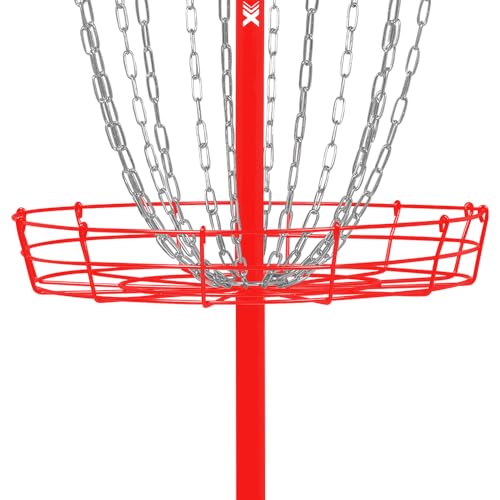 Remix Practice Basket for Disc Golf - Choose Your Color and Style - style: Single Chain - Red