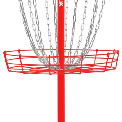 Remix Practice Basket for Disc Golf - Choose Your Color and Style - style: Single Chain - Red