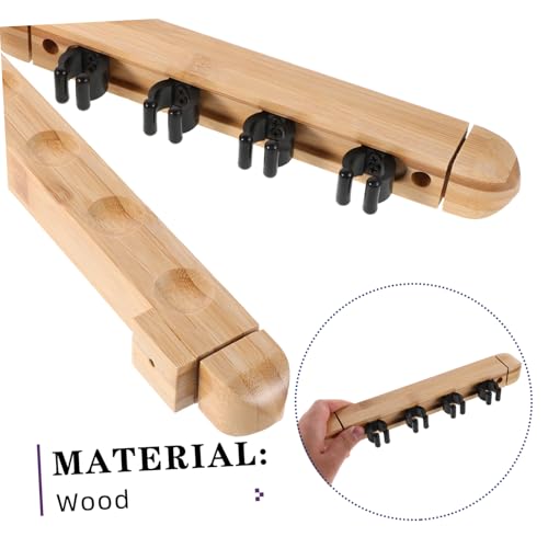 POPETPOP 1 Set Wall Mounted Solid Wood Pool Cue Rack Billiard Stick Holder Organizer Elegant Roman Design for Home Clubs Bars Efficient Storage for Pool Accessories