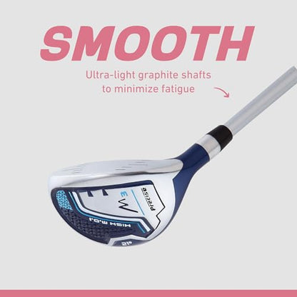 Precise M3 Complete Womens Golf Clubs Set, Includes Driver, Fairway, Hybrid, 7-PW Irons, Wedge, Putter, Stand Bag, 3 H/C's, Golf Clubs Women Right Handed - color: Blue, size: Petite Size -1"