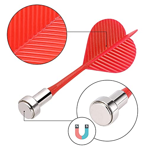 Accmor 24 pcs +24 pcs Magnetic Darts Bundle, Safe Plastic Darts Replacement Dart for Magnet Dartboard