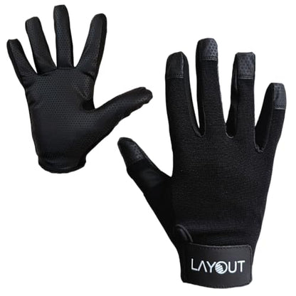 Layout Elite Disc Sports Glove – Precision Grip for Disc Golf & Ultimate Frisbee | Seamless Forehand Finger | Ultra-Light All-Weather, High Grip and Friction - size: Large