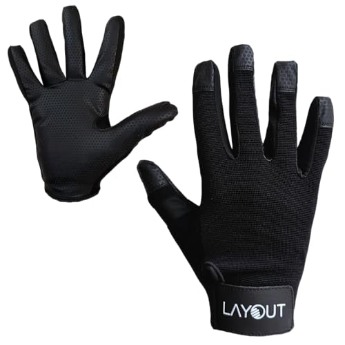 Layout Elite Disc Sports Glove – Precision Grip for Disc Golf & Ultimate Frisbee | Seamless Forehand Finger | Ultra-Light All-Weather, High Grip and Friction - size: X-Large