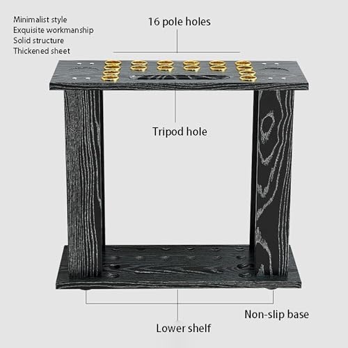 16-Cue Pool Rack Floor Stand – Vertical Billiard Stick Holder, Freestanding Ball Cue Storage, Multi-Color Options