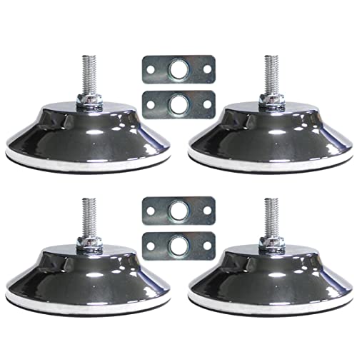 Pool Table Leveling Kit, 4PCS Heavy-Duty Metal Game Table Leg Levelers & Adjusting Pads - Stabilize Foosball, Billiard, Air Hockey Tables