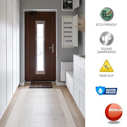 RESILIA Premium Clear Floor Protector Mat – Heavy-Duty Plastic Vinyl Covering for Hardwood, Tile, or Laminate Floors, Table, or Desk –American Modern Pattern 27" x 15" Waterproof Roll, Made in USA - size: 27" x 15"