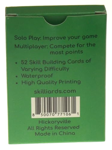 Hickoryville Skilliards Billiards Training Card System - Professional Pool Practice Drills and Skill Building Exercises | Structured Coaching Tool with Progressive Difficulty Levels