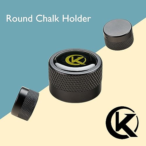 KONLLEN Round Pool Chalk Holder Pool Billiards Accessories Portable Multifunctional Sturdy Pool Cue Accessories - color: Black