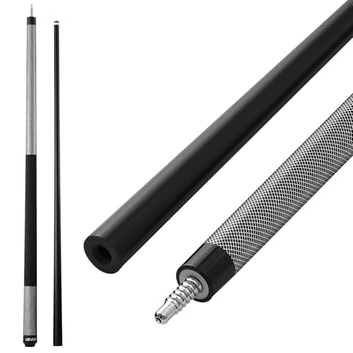 VEVOR Pool Cue, Pool Stick, 58 inch Billiard Pools Cue Stick with Multi-Layer Tip & ABS Connection Ring, Cues Sticks for Professional Pool Table, Bar, Home, Office - style: 1 Piece Pool Stick