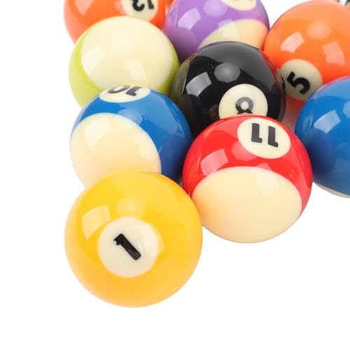 Billiard Balls Complete 16 Ball Set, Billiard Pool Balls, Professional Regulation Size Billiards Pool Balls Set, Resin High Friction Prevention, Pool Table Accessories