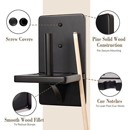 Pool Chalk Holder Cone Chalk Holder Wall Mounted Pool Chalk Holder Pool Table Chalk Holder Pool Table Accessories Black