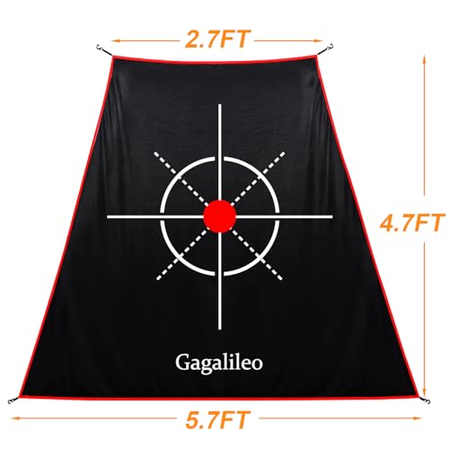 Gagalileo Golf Target Cloth: Protective Net Portable Easy Setup with S-Hooks & Ropes Indoor Outdoor Practice All Golfers Training Accuracy for Backyard Garage - size: 5.7x4.7x2.7FT