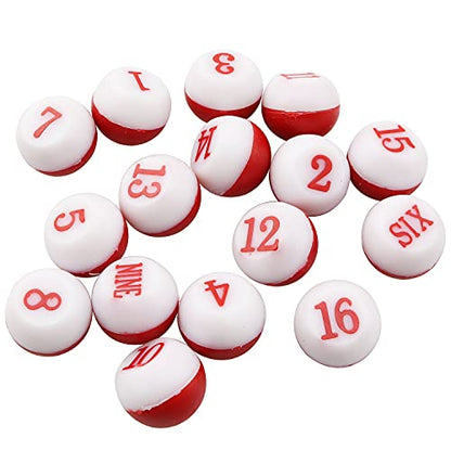 RLECS 1Set Billiard Pool Shaker Pool Snooker Billiard Table Kelly Bottle with Red and White Tally Peas