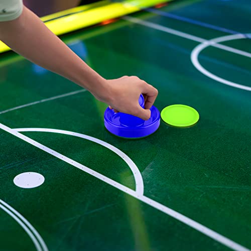 Coopay 12 Pieces Home Air Hockey Pucks 2.5 Inch Heavy Replacement Pucks for Game Tables Equipment Accessories, 12 Grams - color: Blue and Green