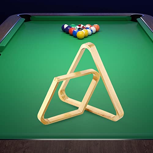 2Pcs Billiard Ball Rack Set, Eight Ball Triangle Rack, Diamond,Ball Racks for Table-Brown - color: Brown